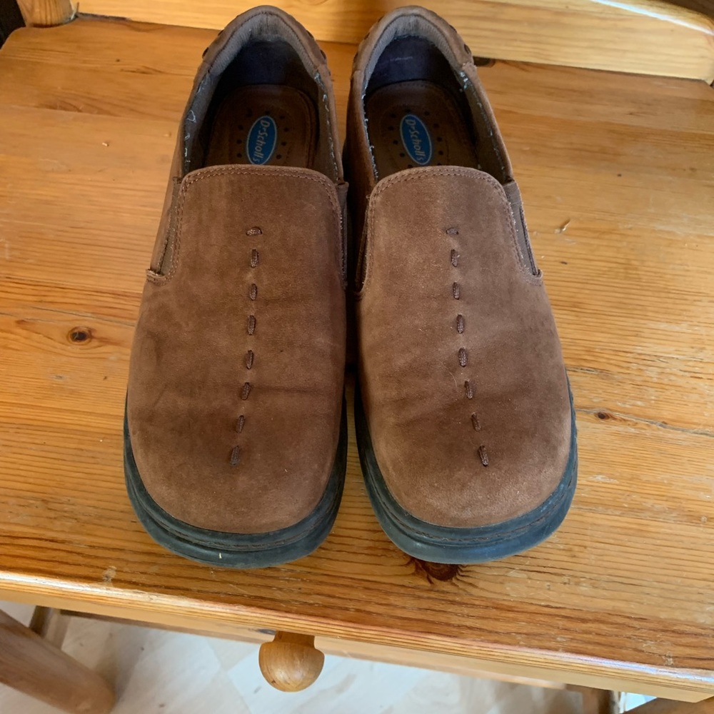Dr. Scholl's Brown Suede Women's Loafers Size 8 Gel PAC Comfort Office‎ Grandpa
